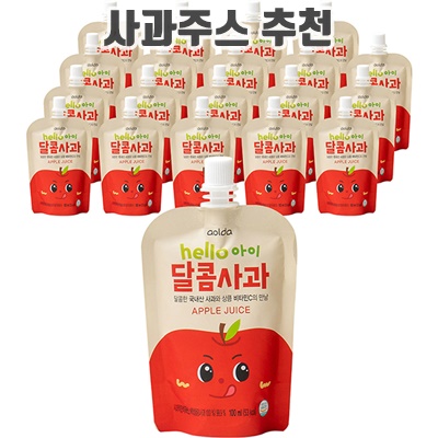 1.아올다 헬로아이 달콤사과 주스 100ml, 사과맛, 100ml, 20개_이미지(imge)입니다.